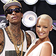 Rapper Whiz Khalifa and model Amber Rose arrive at the 2011 MTV Video Music Awards in Los Angeles