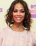 Actress Zoe Saldana arrives for the 2012 MTV Video Music Awards in Los Angeles