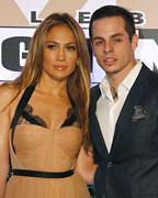 Jennifer Lopez and Casper Smart arrive on the red carpet at the Muhammad Ali Celebrity Fight Night Awards XIX in Phoenix, Arizona