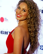 Singer Haley Reinhart arrives on the red carpet at the Muhammad Ali Celebrity Fight Night Awards XIX in Phoenix, Arizona