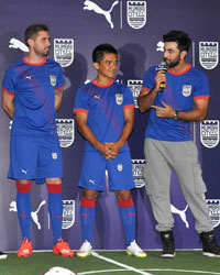 Launch of new Puma home kit for Mumbai City FC