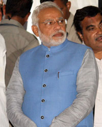 Narendra Modi at BJP Headquarters in New Delhi after Victory in 2014 Lok Sabha Elections