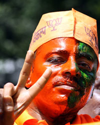 Narendra Modi at BJP Headquarters