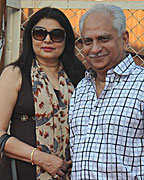 Ramesh Sippy with wife Kiran Juneja