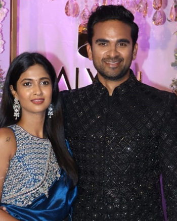 Ashok Selvan with his wife Keerthi Pandian