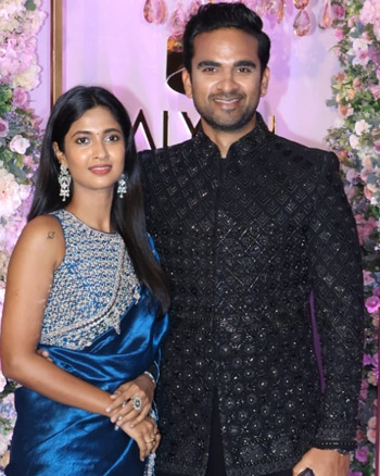 Ashok Selvan with his wife Keerthi Pandian