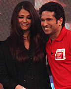 Vikram Chandra, Aishwarya Rai and Sachin Tendulkar