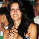 Neha Dhupia watches Ritwik play Squash Championship