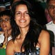 Neha Dhupia watches Ritwik play Squash Championship