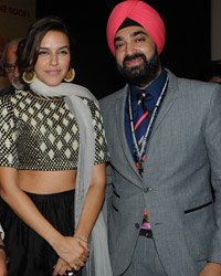 Manish Gandhi with Neha Dhupia  and Shri. Chagan