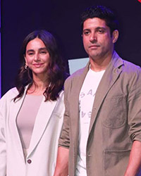 Shibani Dandekar and Farhan Akhtar at Dabba Cartel announcement