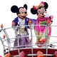 Kimono clad Mickey and Minnie Mouse greet visitors during New Year's celebration parade in Urayasu, near Tokyo