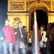 Revellers celebrate the New Year on the Champs Elysee in Paris