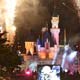 Thousands of visitors gather at Hong Kong Disneyland as '2006' is displayed on a screen when the clock strikes twelve