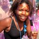 A woman attends the New Year's eve carnival in Johannesburg, South Africa