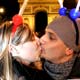 Revellers celebrate the New Year on the Champs Elysee in Paris