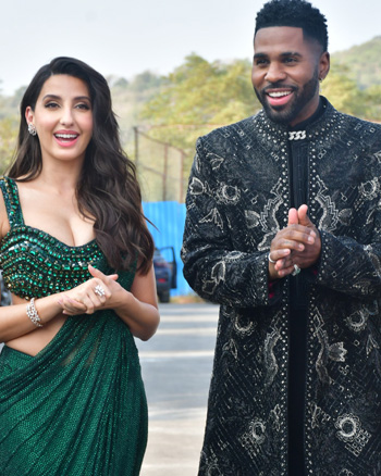 Nora Fatehi and Jason Derulo snapped on the sets of India’s Best Dancer vs Super Dancer: Champions Ka Tashan