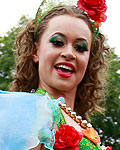 Performers dance at the Notting Hill Carnival in west London