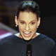 Actress Hilary Swank accepts the Oscar for best actress at the 77th Academy Awards in Hollywood.