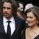 Actor Colin Farrell (L) arrives with his mother Rita at the 80th annual Academy Awards, the Oscars, in Hollywood