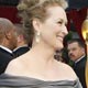 Best actress nominee Meryl Streep poses with actress Sofia Loren at the 81st Academy Awards in Hollywood