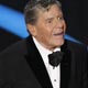 Jerry Lewis holds the Jean Hersholt Humanitarian Award during the 81st Academy Awards in Hollywood