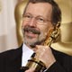 Gordon E. Sawyer Oscar winner Ed Catmull holds his statuette backstage at the 81st Academy Awards in Hollywood