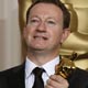 Simon Beaufoy holds his Oscar for best adapted screenplay, for the film `Slumdog Millionaire,` at the 81st Academy Awards in Hollywood