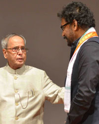 Amitabh Bachchan, The Honourable President of India Shri Pranab Mukherji and Shoojit Sircar