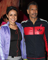 Gul Panag and Milind Soman