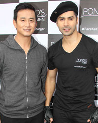 Baichung Bhutia and Varun Dhawan