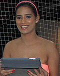 Poonam Pandey launched a new gaming device, Parrot A.R.Drone 2.0, at Stuff Gadgets Show