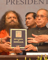 Pranab Mukherjee Receives Encyclopedia of Hinduism