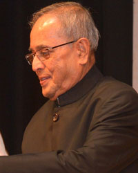 The President of India, Shri Pranab Mukherjee and Swami Chidanand Saraswati