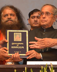 Pranab Mukherjee Receives Encyclopedia of Hinduism