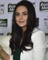 Preity Zinta during a ad shoot for Roop Mantra face cream