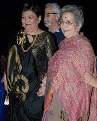 Bharati Achrekar, theater and film director Vijaya Mehta and Vandana Gupte