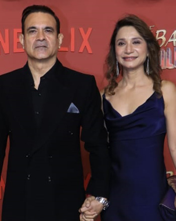 Manish Choudhary with his wife Shruti