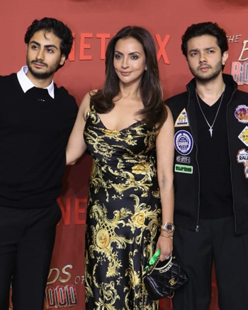 Arhaan Khan, Seema Sajdeh and Nirvaan Khan