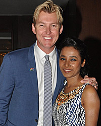 Brett LEe and Tannishtha Chatterjee