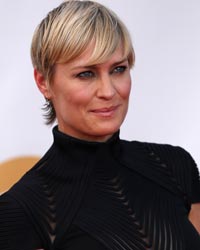 Actress Robin Wright, from the Netflix series 'House of Cards,' arrives at the 65th Primetime Emmy Awards in Los Angeles