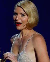 Actress Claire Danes accepts the award for Outstanding Lead Actress In A Drama Series for her role in 'Homeland' at the 65th Primetime Emmy Awards in Los Angeles