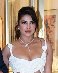 Priyanka Chopra promotes the Luxury Jewellery Brand Bulgari, stylized as BVLGARI at Jio World Plaza, Mumbai. Priyanka Chopra is Bulgari's Global Brand Ambassador.