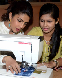 Priyanka Chopra Visits Usha International Hab