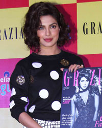 Priyanka Unveils Latest Issue of Grazia Magazine