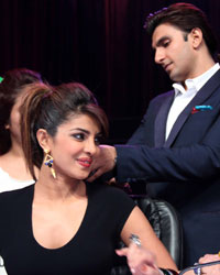 Priyanka Chopra, Ranveer Singh and Kirron Kher at Promotion of Gunday