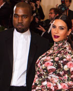 Singer Kanye West and reality television actress Kim Kardashian arrive at the Metropolitan Museum of Art Costume Institute Benefit celebrating the opening of 'PUNK- Chaos to Couture' in New York