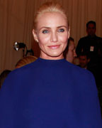 Actress Cameron Diaz arrives at the Metropolitan Museum of Art Costume Institute Benefit celebrating the opening of 'PUNK- Chaos to Couture' in New York