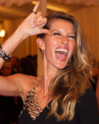 Model Gisele Bundchen arrives at the Metropolitan Museum of Art Costume Institute Benefit celebrating the opening of 'PUNK- Chaos to Couture' in New York