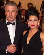 Actor Alec Baldwin arrives with wife Hilaria Thomas at the Metropolitan Museum of Art Costume Institute Benefit celebrating the opening of 'PUNK- Chaos to Couture' in New York